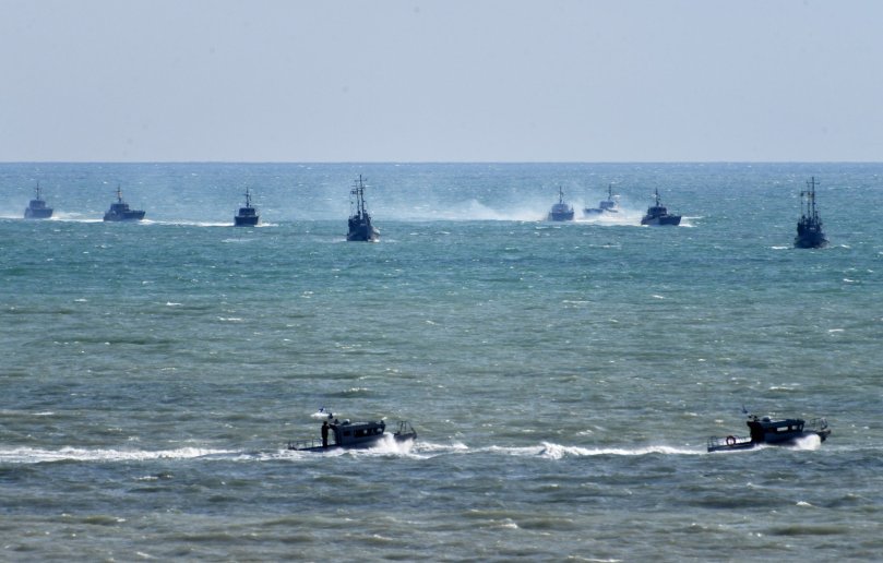 Caspian flotilla landing 3